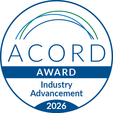 ACORD 2026 Industry Advancement Award badge